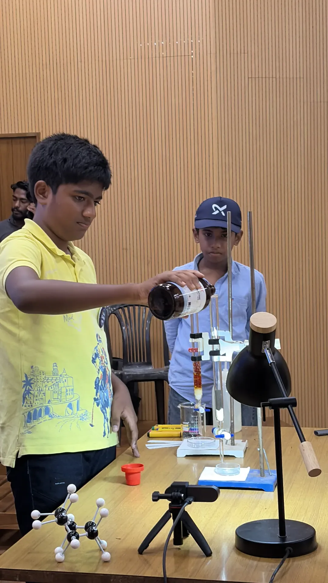 Hands-on chemistry session at MakerChamps